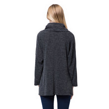 european women casual t-shirts high roll neck side zipper irregular hem t-shirts loose tees women tops knitted pullover J4U66