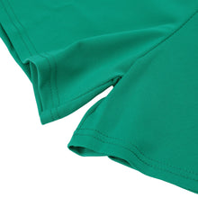 european women jumpsuit wide leg zipper back round neck long sleeves tops shorts playsuit clubwear rompers green J4U66