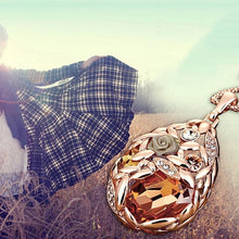 Exaggerated Long Sweater Necklaces Jewelry For Women 18k Gold Crystal Teardrop Ear Of Wheat Pendant Necklaces J4U66