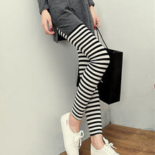 Elegant Fashion Ladies High Waist Pants Printed Stretch nine Points Leggings Women Trousers Top J4U66