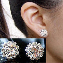 Spherical Crystal Flower Stud Earrings for Women Stud Earrings J4U66
