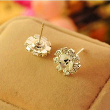 Spherical Crystal Flower Stud Earrings for Women Stud Earrings J4U66