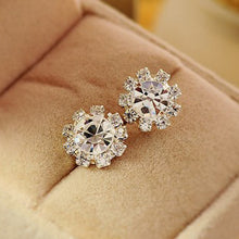 Spherical Crystal Flower Stud Earrings for Women Stud Earrings J4U66