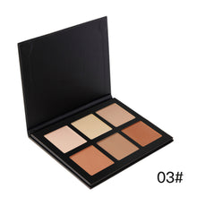FEIYISUOSHI 6 Colors Contour Palette Powder Professional Face Concealer Primer Bronzer & Highlighter Contouring Makeup Base Tool J4U66