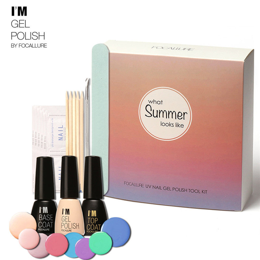 I'M Nail Polish Set Soak-Off Long Lasting Nail Gel Kit For Girls Candy Color Nail Beauty Art Polish Kit J4U66