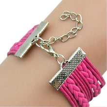 Factory Price Heart Eiffel Tower Bracelet Jewelry S PU Leather Pearl Double Infinite Multilayer Bracelets J4U66