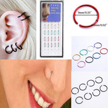 Fake Piercing Bijoux Medical Nostril Titanium Nose Hoop Nose Rings Clip On Nose Ring Body Jewelry For Women 40pcs/1Box J4U66