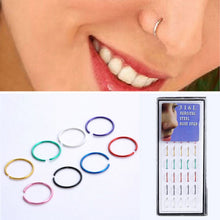 Fake Piercing Bijoux Medical Nostril Titanium Nose Hoop Nose Rings Clip On Nose Ring Body Jewelry For Women 40pcs/1Box J4U66