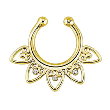 Fake Septum Clicker Non Piercing Hanger Clip On Jewelry Alloy Heart Nose Hoop Nose Rings S Body Piercing Jewelry J4U66