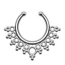 Fake Septum Clicker Non Piercing Hanger Clip On Jewelry Piercing Jewelry s Pierced Round Nose Hoop Nose Rings J4U66