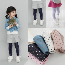 Fall 2-8Y Girls Baby Toddlers Lovely Polka Dot Leggings Kids Cotton Pants Trousers Freshipping J4U66