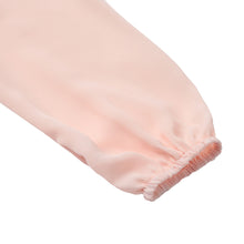 fall women chiffon blousecolor block cold shoulder long sleeve casual loose shirt top femme pink roupas feminina J4U66