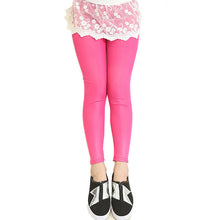 fall girls stretch leggings imitation leather pants kids clothing trousers 2~7 years J4U66