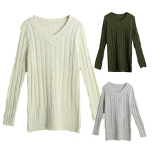 fall women sweaters and pullovers ol knitted sweater solid ribbed v neck long sleeve casual longline jumper sweater mujer J4U66