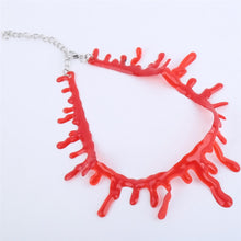 Fancy Dress Fun Joke Choker Halloween Horror Party Accessories For Women Men s Novelty Punk Red Blood Drip Necklace J4U66