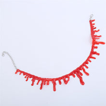 Fancy Dress Fun Joke Choker Halloween Horror Party Accessories For Women Men s Novelty Punk Red Blood Drip Necklace J4U66
