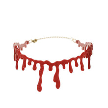 Fancy Dress Fun Joke Choker Halloween Horror Party Accessories For Women Men s Novelty Punk Red Blood Drip Necklace J4U66