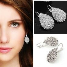 Ear Hook Crystal White Tears Rhinestone Earring Jewelry Gifts For Women  J4U66