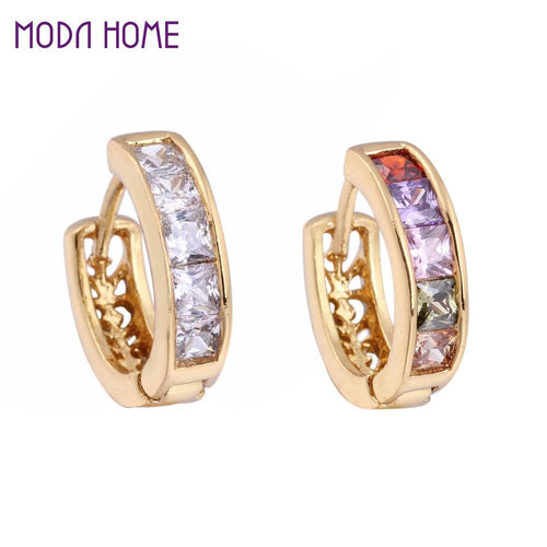 18k real gold plated cupid love heart hollow hoop earrings designcolorful white earrings women jewelry J4U66