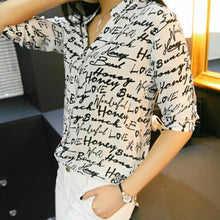 Women's Blouses blusas feminino Letters Printed Pattern Casual 3/4 sleeve Shirt Chiffon Shirt tops J4U66