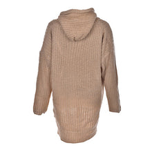 Casual Loose Long Batwing Sleeve Sweater Women Hooded Pullovers Irregular Sweaters Knitted Streetwear 2Color J4U66