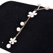 s Women Flower Sweater Chain Necklace Elegant Pearl Necklace Women Jewelry Gifts  J4U66