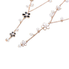 s Women Flower Sweater Chain Necklace Elegant Pearl Necklace Women Jewelry Gifts  J4U66
