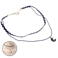 Retro Vintage Moon Velvet Charm Elegant Pendant Choker Collar Women Necklace Women Jewelry J4U66