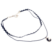 Retro Vintage Moon Velvet Charm Elegant Pendant Choker Collar Women Necklace Women Jewelry J4U66
