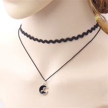 Retro Vintage Moon Velvet Charm Elegant Pendant Choker Collar Women Necklace Women Jewelry J4U66