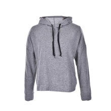 Women Long Sleeve Cropped Gray Pullovers Top Stylish Drawstring Hoodies Back Slit Irregular Sweatshirts J4U66