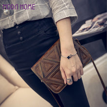 women messenger bags shoulder bags crossbody bags pu geometric flap plaid small women leather handbags clutch J4U66