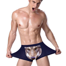 3D Wolf Eagle Underwear Men Cotton Boxer Cartoon Panties Ucrotch Animal Print Shorts Calzoncillos Homme J4U66