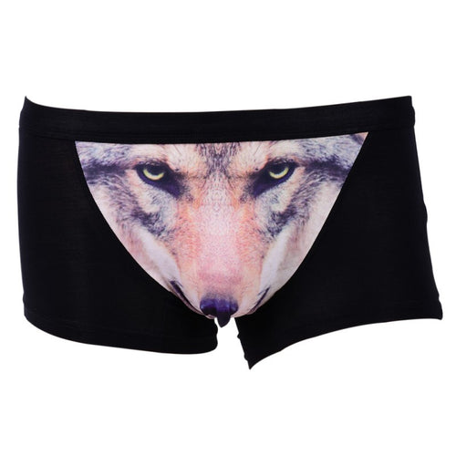 3D Wolf Eagle Underwear Men Cotton Boxer Cartoon Panties Ucrotch Animal Print Shorts Calzoncillos Homme J4U66