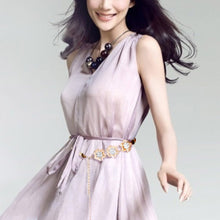 all match sweet metal 3 and 5 flowers women skirt decorated belly chains body jewelry chain J4U66