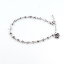 Anklets For Women Silver Bead Chain Anklet Bracelet Accessories Heart Floral Foot Jewelry J4U66