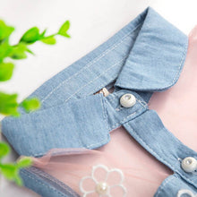 Fashion Baby Kids Girls Denim Dress Sleeveless Shirt Tulle Princess Tutu Dresses 0-4Y J4U66