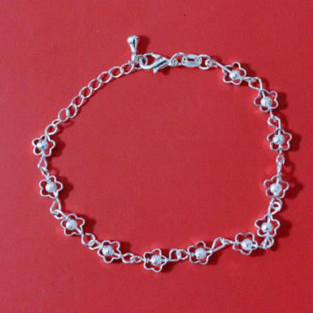 Bangles Vogue Bracelet Plum Blossom Chain Bracelet Beads Bracelet J4U66