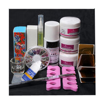 Fashion Basic DIY Set Acryic Powder Nail Art Decorations Kit Brush Cuticle Revitalizer Polish Nail Tools Nail Set  J4U66