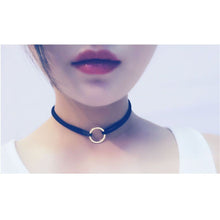 Black Velvet Choker Necklace Gothic Punk Handmade Retro Collar Jewelry J4U66