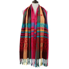 bohemian scarves women pashminacolorful floral print tassel fringe scaft casual ladies shawls and scarves J4U66