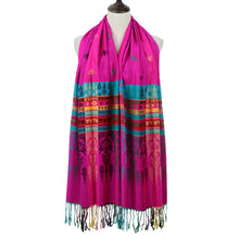 bohemian scarves women pashminacolorful floral print tassel fringe scaft casual ladies shawls and scarves J4U66