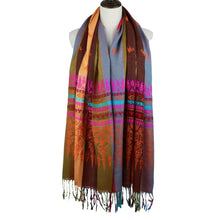 bohemian scarves women pashminacolorful floral print tassel fringe scaft casual ladies shawls and scarves J4U66