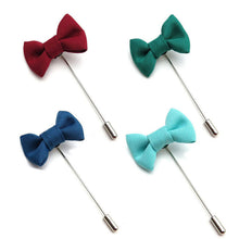 Bowknot Men's Brooches Fabric Bow Lapel Pin for Suits 6 Colors Mens Brooch Pin Jewelry J4U66