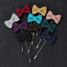 Bowknot Men's Brooches Fabric Bow Lapel Pin for Suits 6 Colors Mens Brooch Pin Jewelry J4U66