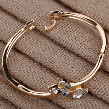 Bracelets Bangles Lady Rose Gold ramping Inlay bunga titisan hujan kristal rantai gelang Bangle J4U66