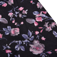 Casual Loose Cotton Tops T Shirt Women Printed Floral Three-quarter Sleeve Shirt J4U66