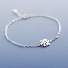 Charm Women Girl Snowflake Shape Wrap Chain Bracelet Silver plated Love Dainty Bridesmaid jewelry Gift J4U66