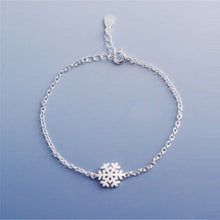Charm Women Girl Snowflake Shape Wrap Chain Bracelet Silver plated Love Dainty Bridesmaid jewelry Gift J4U66