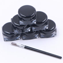 Fashion Cosmetic Waterproof Eye Liner pencil make up black liquid Eyeliner Shadow Gel Makeup + Brush Black J4U66